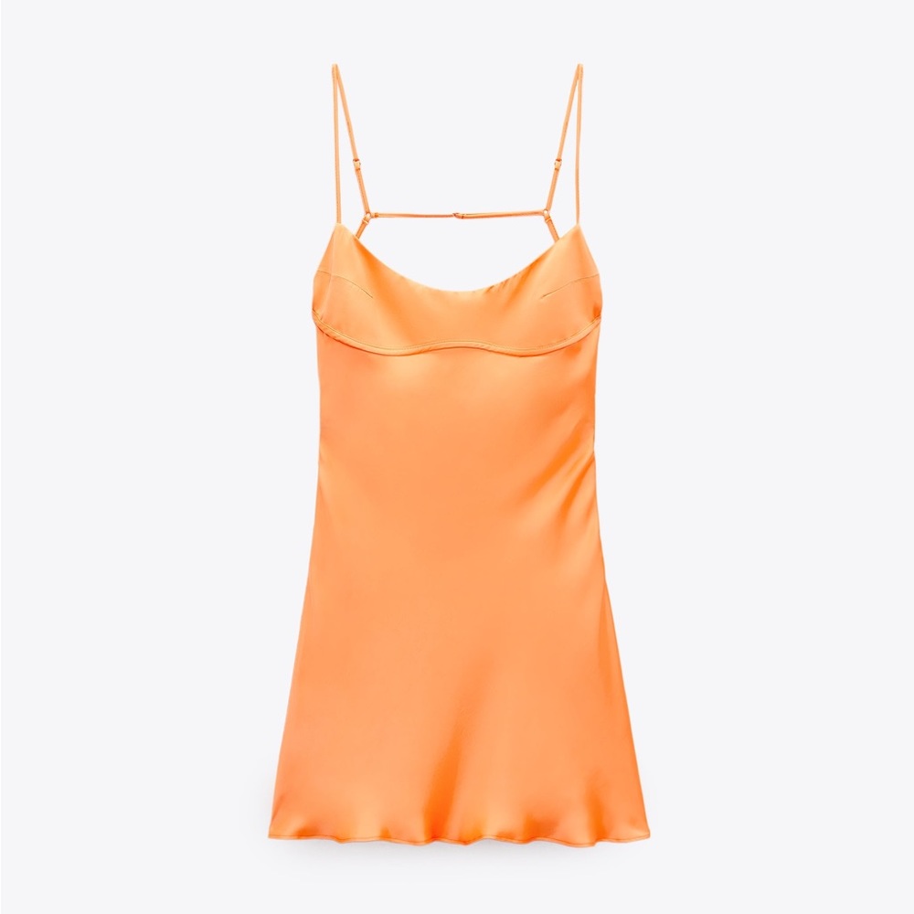 Zara cutout satin dress.